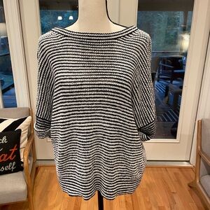 J. Crew Navy and White Striped Knit Size Small